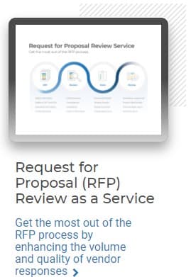 The image contains a screenshot of the Request for Proposal Review as a Service.