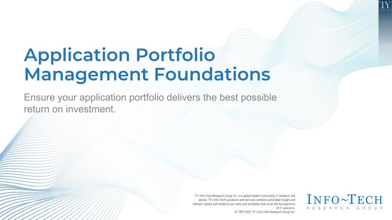 Application Portfolio Management Foundations