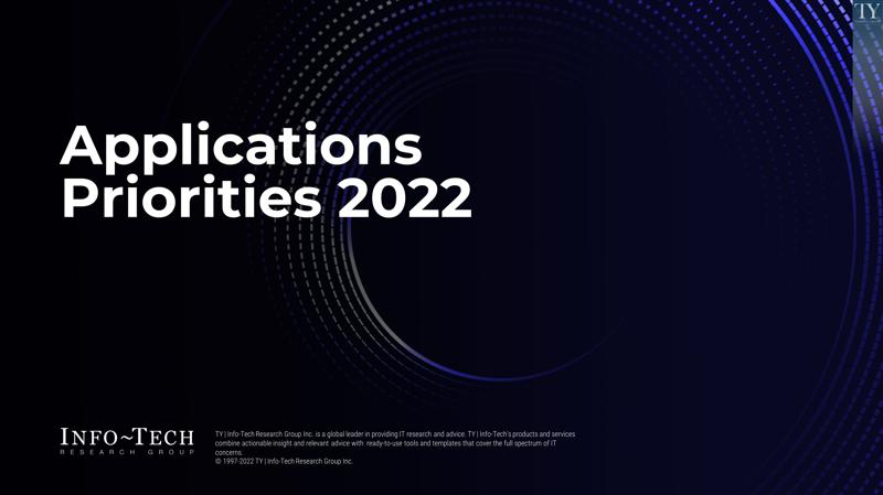 Applications Priorities 2022