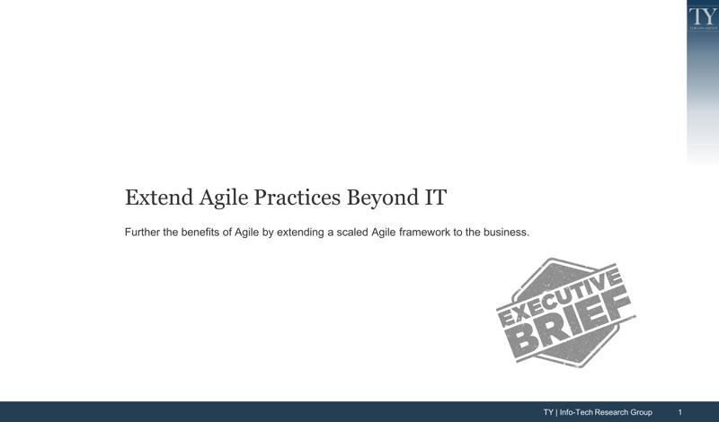 Extend Agile Practices Beyond IT