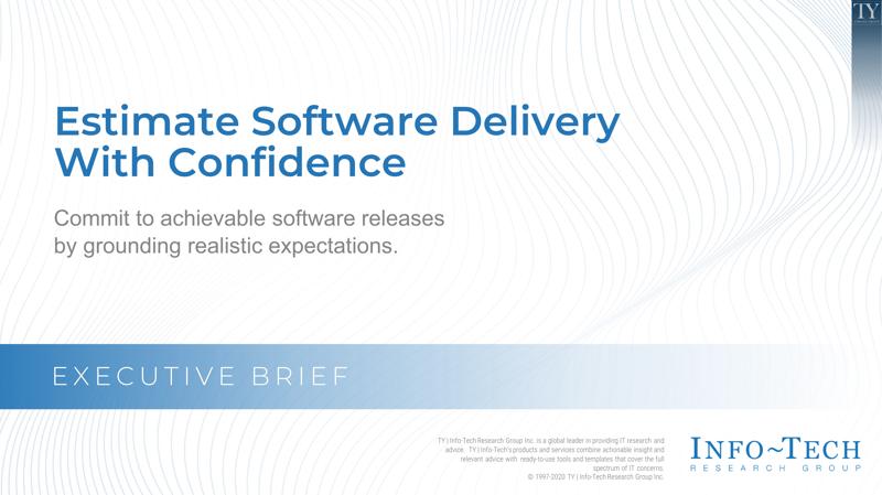 Estimate Software Delivery With Confidence