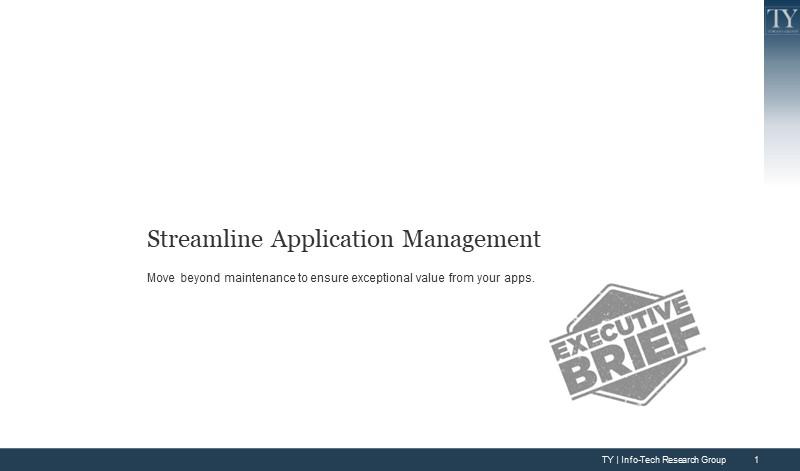 Streamline Application Management
