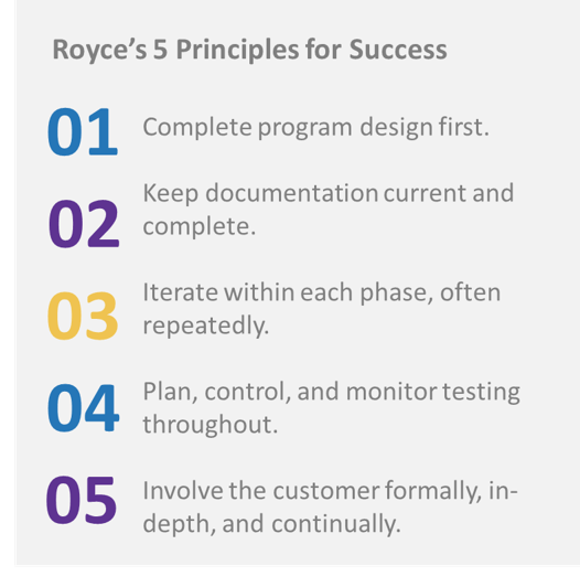 This is an image of Royce's 5 principles for success.