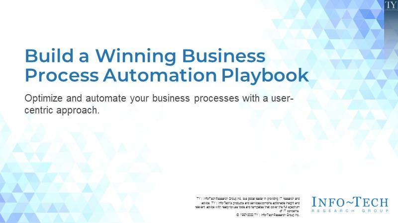 Build a Winning Business Process Automation Playbook