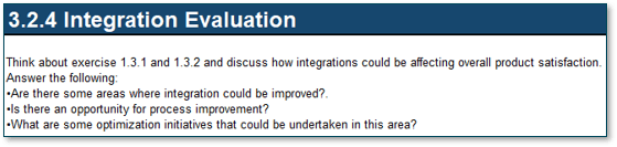 The image shows a box with text in it, titled Integration Evaluation.