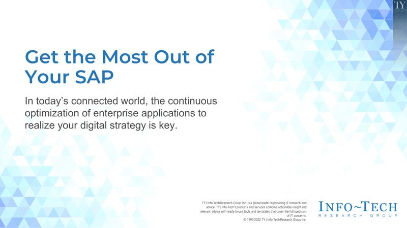 Get the Most Out of Your SAP