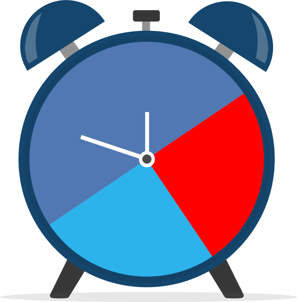 Graphic of an alarm clock.