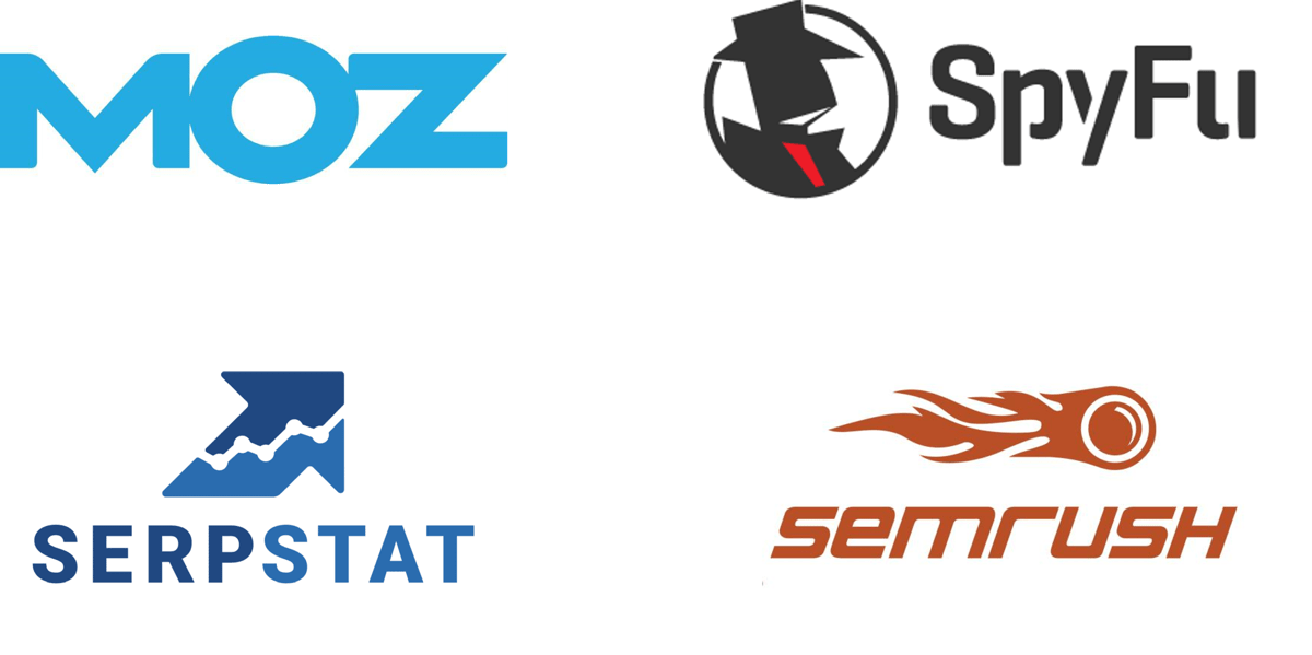 Logos of companies for Search Engine Optimization including SpyFu and SerpStat.