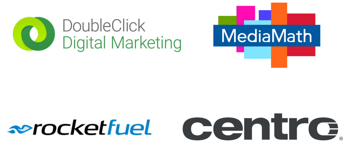 Logos of companies for Demand-Side Platform including MediaMath and rocketfuel.