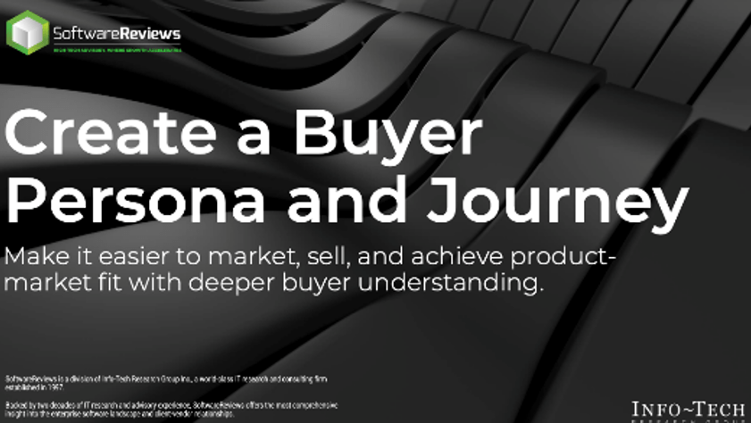 An image of the title page for SoftwareReviews Create a Buyer Persona and Journey.