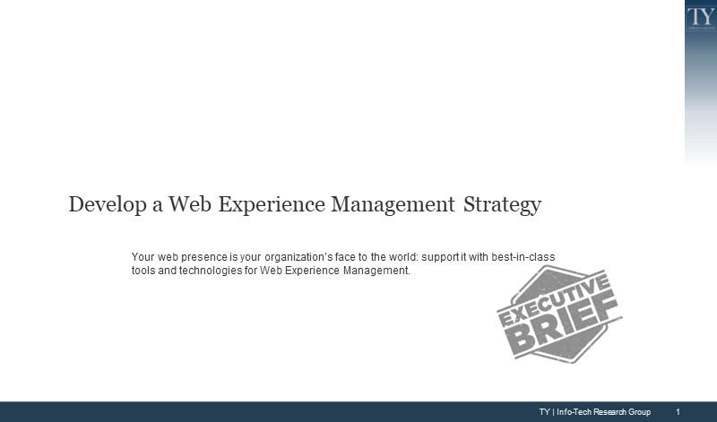 Develop a Web Experience Management Strategy