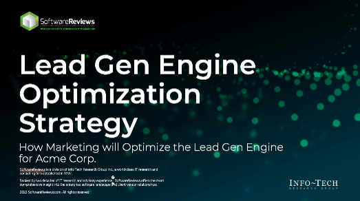 The image contains a screenshot of the Lead Gen Engine Optimization Strategy.