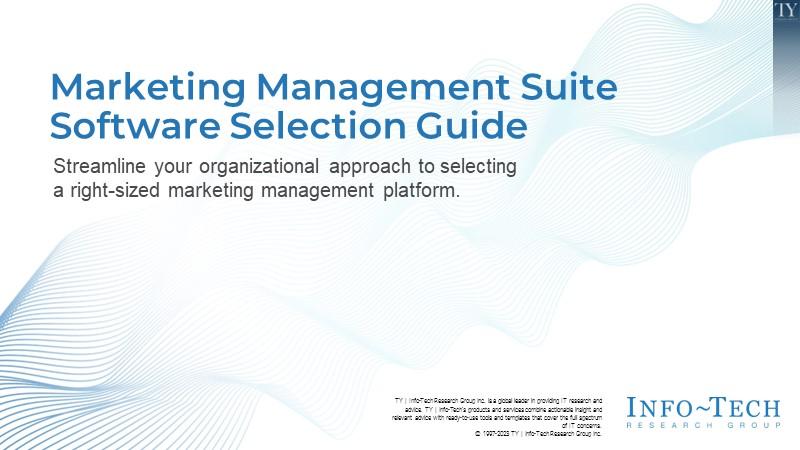 Marketing Management Suite Software Selection Guide