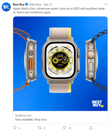 Image shows a social media post by Best Buy.