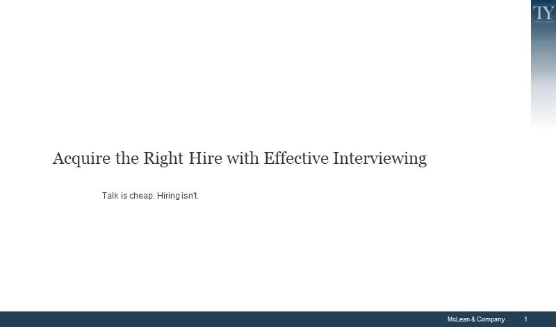 Acquire the Right Hires with Effective Interviewing
