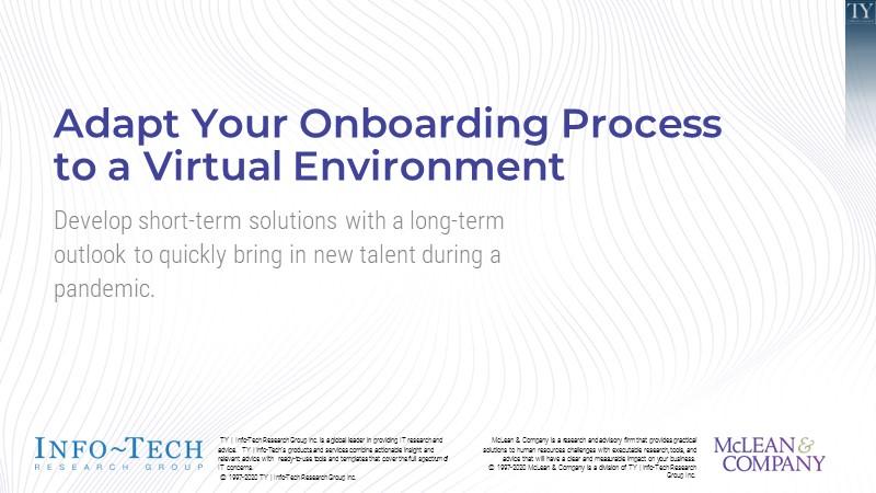 Adapt Your Onboarding Process to a Virtual Environment