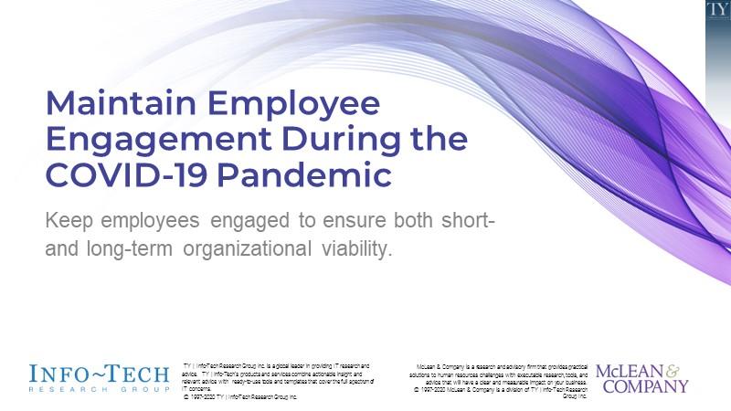 Maintain Employee Engagement During the COVID-19 Pandemic