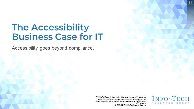 The Accessibility Business Case for IT