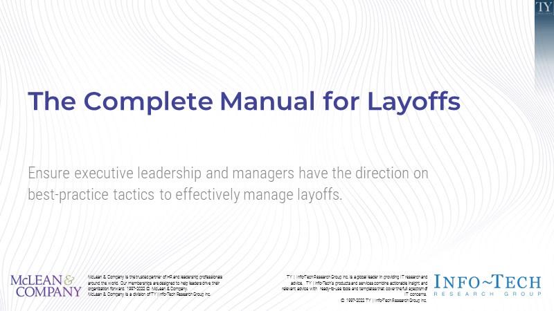 The Complete Manual for Layoffs