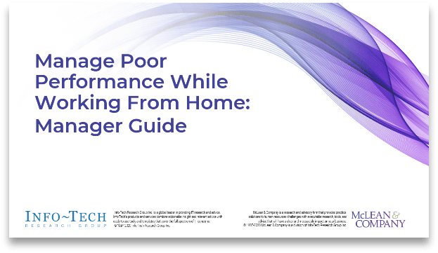Sample of Manage Poor Performance While Working From Home: Manager Guide.