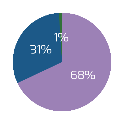 Pie graph representing response percentages from employees regarding importance of these factors. Culture: 2019, Very 68%, Somewhat 31%, Not at All 1%.