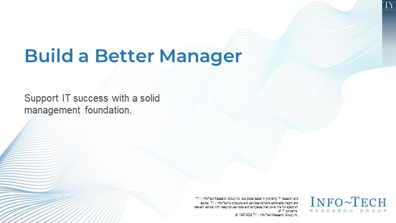 Build a Better Manager