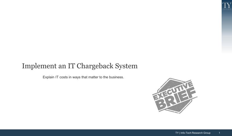 Implement an IT Chargeback System