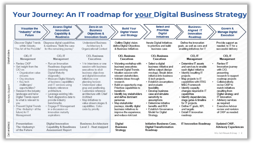 The image contains a screenshot of the IT roadmap for your Digital Business Strategy.