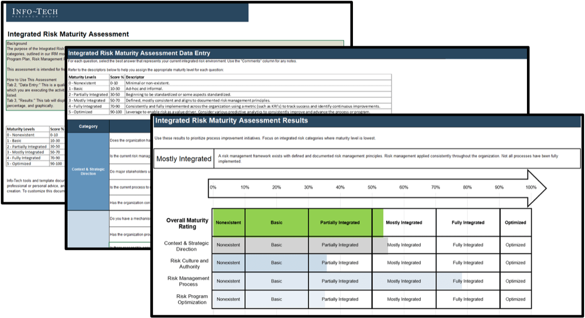 Sample of the Integrated Risk Maturity Assessment deliverable.