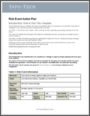 Sample of the Risk Event Action Plan deliverable.