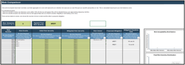 Screenshot of the Risk Register Tool.