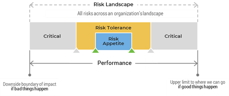 A diagram of risk landscape.