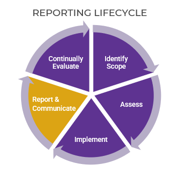 A diagram of reporting lifecycle.