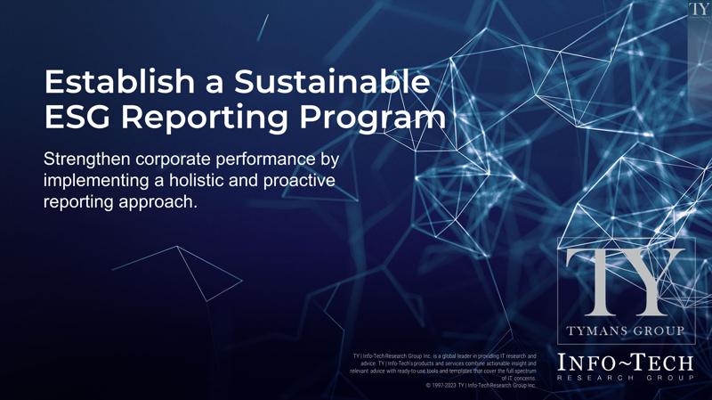 Establish a Sustainable ESG Reporting Program