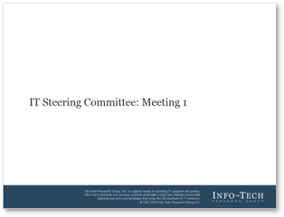 A screenshot of IT Steering Committee: Meeting 1 is depicted.