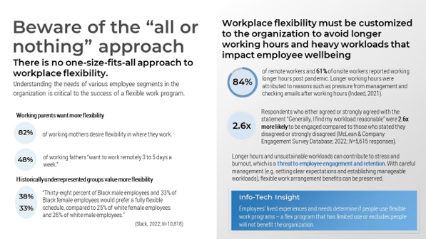 Sample of the 'Develop a Targeted Flexible Work Program for IT' research.