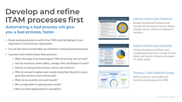 Sample of the 'Automate IT Asset Data Collection' research.