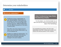 Sample of activity 1.1 'Determine your stakeholders'.