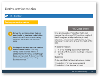 Sample of activity 1.5 'Derive service metrics'.