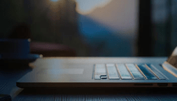 Stock image of a laptop keyboard.