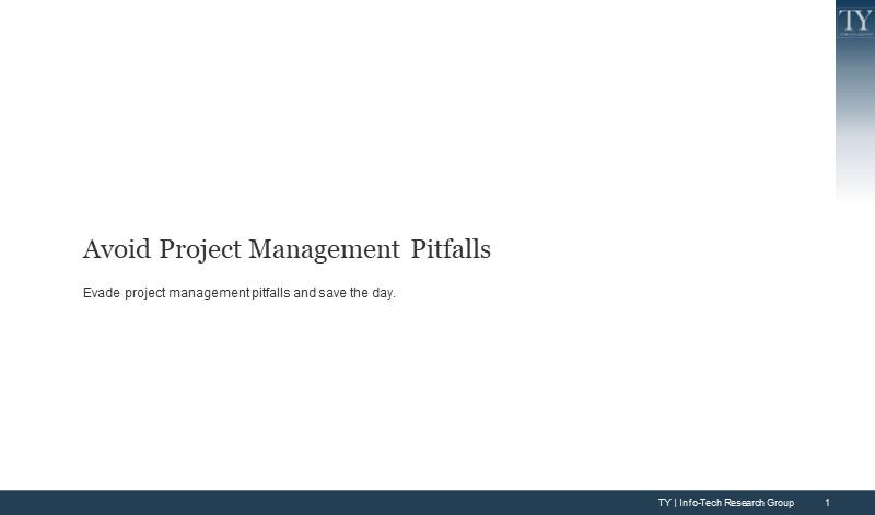 Avoid Project Management Pitfalls