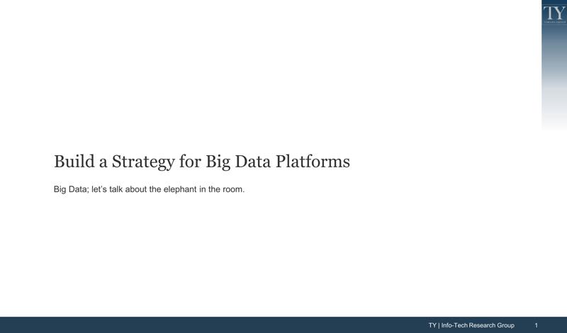 Build a Strategy for Big Data Platforms