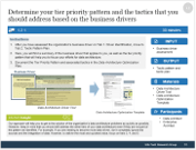 Sample of activity 1.2.1 'Determine your tier priority pattern and the tactics that you should address based on the business drivers'.