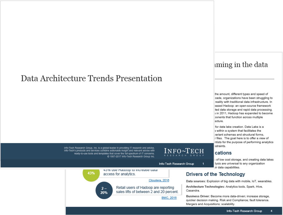 Sample of the Data Architecture Trends Presentation.