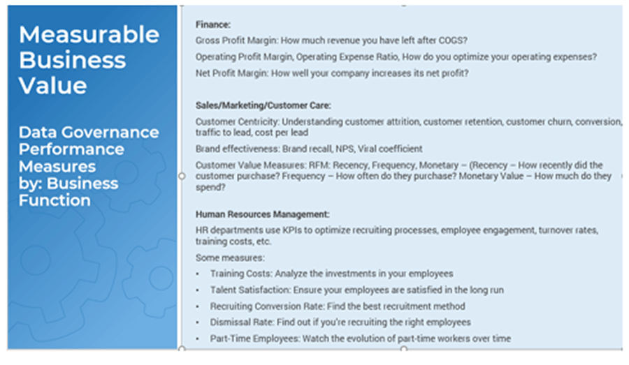 Screenshot from this blueprint on the Measurable Business Value