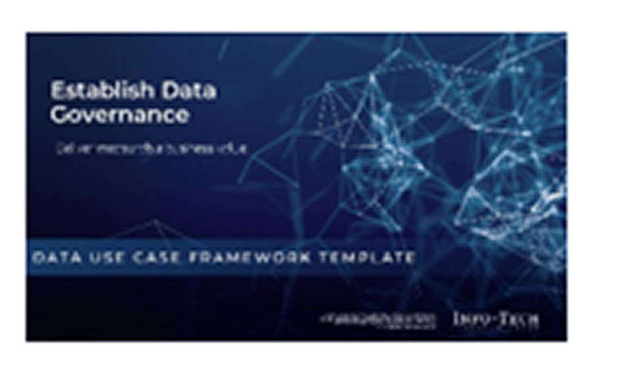 Screenshot of Info-Tech's Data Use Case Framework Template