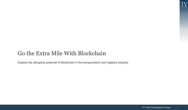 Go the Extra Mile With Blockchain
