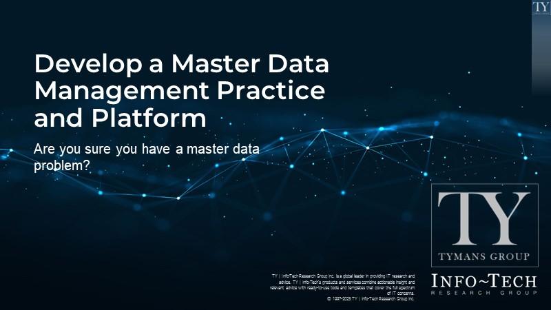 Develop a Master Data Management Practice and Platform