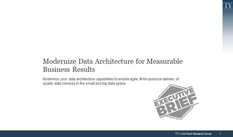 Modernize Data Architecture for Measurable Business Results