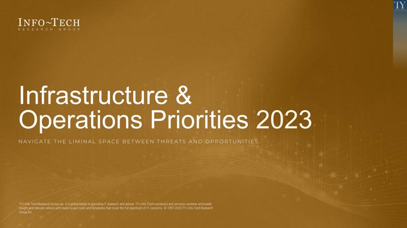 Infrastructure and Operations Priorities 2023